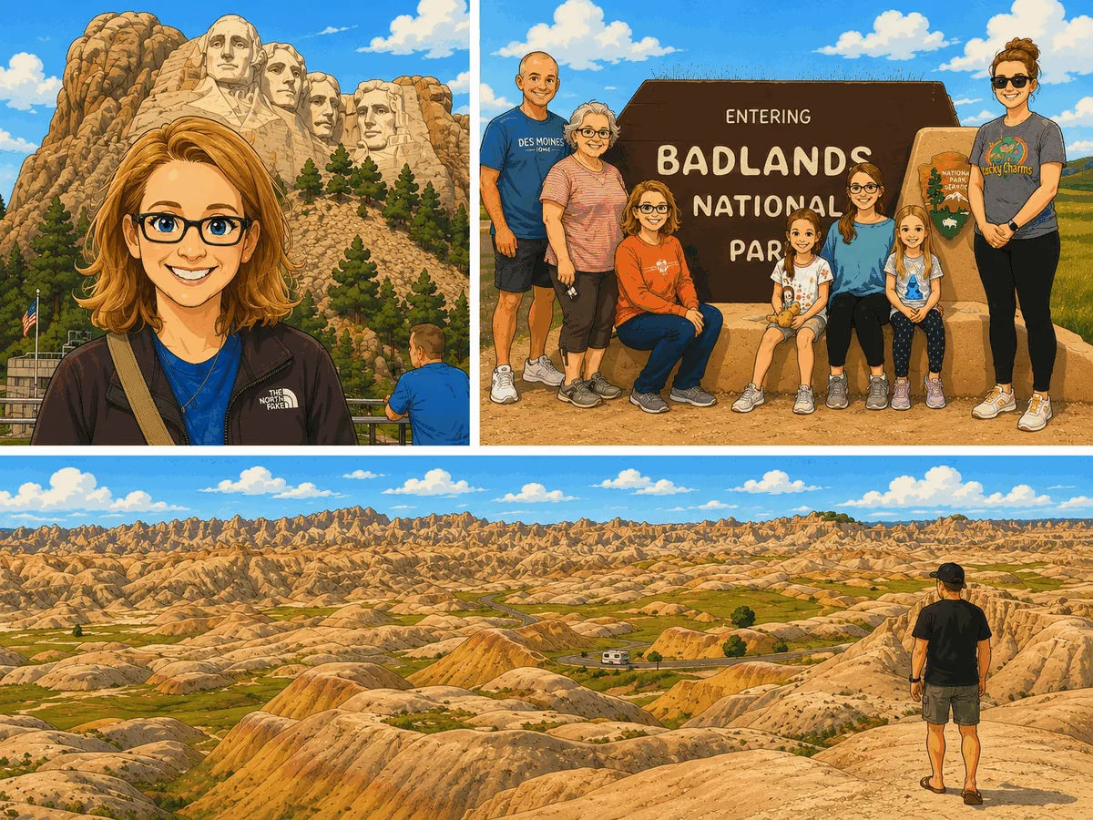 Skye at Mount Rushmore and the Badlands